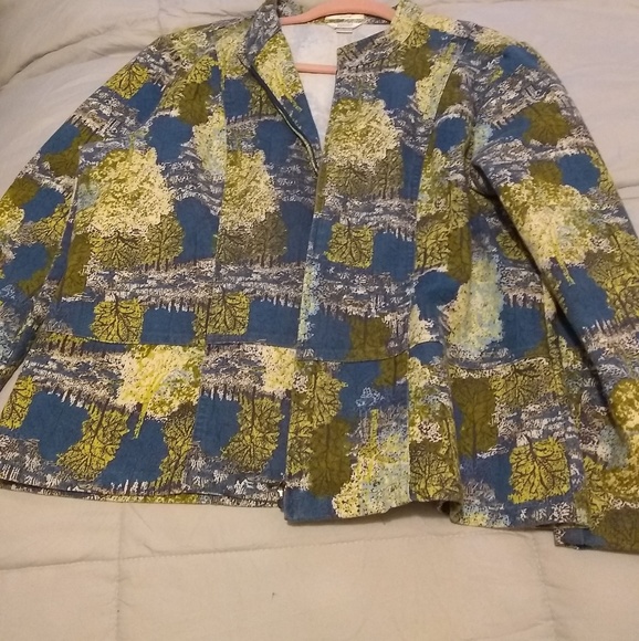 3 for $20~Christopher & Banks Print Cotton Jacket - Picture 2 of 8